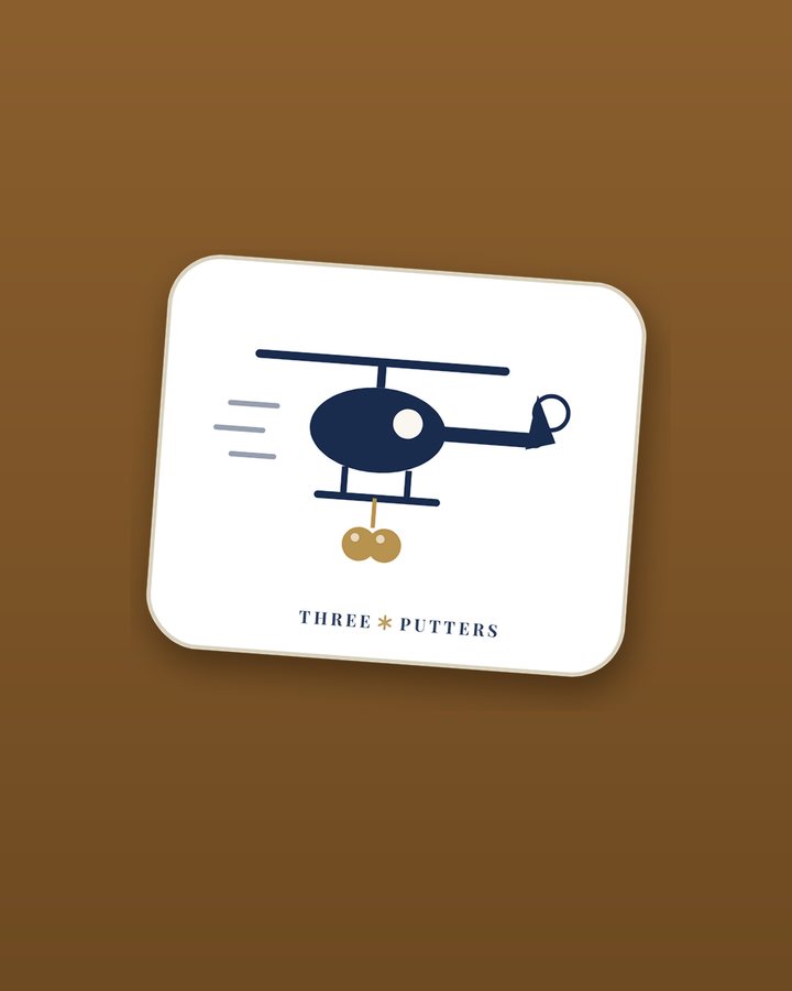 Testicular Airlift die-cut decal — helicopter with cargo