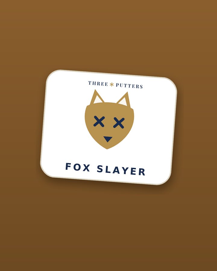 Fox Slayer die-cut decal — fox with X eyes